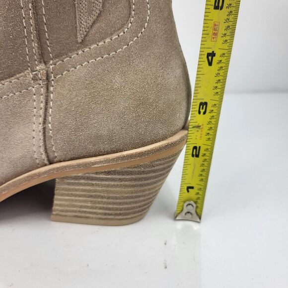 Dolce Vita Samare Western Cowgirl Light Beige Suede Tall Boots Size 5 - Picture 9 of 16